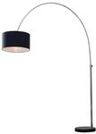 invicta INTERIOR Design Bogenleuchte LOUNGE DEAL mit schwarzem Natur Leinen...