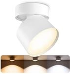 SSC-LUXon SAMU Aufbauspot wei&szlig; schwenkbar GX53 3W 3 Lichtfarben inkl LED 
