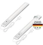 Oktaplex 2er Set Riva LED Unterbauleuchte 40cm flach mit Sensor | 455lm Dimmbar