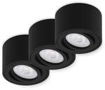 Oktaplex 3er Set Lile Aluminium Aufbauspot schwenkbar inkl. LED Modul | 3000K