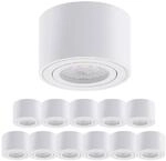 Oktaplex 12 St&uuml;ck LED Aufbauspot Lile Wei&szlig; dimmbar 5W 380lm | 230V, 3000K
