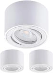 Oktaplex 3 St&uuml;ck Aufbaustrahler Lile Wei&szlig; inkl. LED Modul 4,8W 380lm | 230V,...