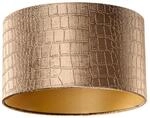 Qazqa classic-antique Lampenschirm - Cilinder Velours - Braun, Rund,...