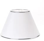 Lampenschirm Textilschirm wei&szlig; Stehlampe konischer Stoffschirm mit Metallrand...