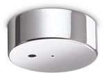 Zeitgen&ouml;ssische Rosette Metall Chrom 1 Licht