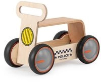 Mamatoyz 03DWPOL DriveMe Wood Police Quadricycle Ride-on aus nat&uuml;rlichem