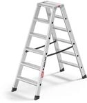 Hailo Master D100 Alu-Doppelstufenleiter 2x6 Stufen, EN 131, bis 150 kg |...