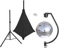 EUROLITE Set Spiegelkugel 50cm mit Stativ und Segel schwarz | Spiegelkugel inkl.