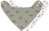 L&Auml;SSIG Baby L&auml;tzchen Halstuch Dreieckst&uuml;cher Set 2 Stk. Bio-Baumwolle Druckknopf