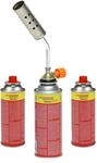 ROTHENBERGER Industrial Schrumpfbrenner 1300 &deg;C mit 3 x RoButan Gaskartusche...