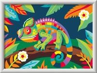 Ravensburger CreArt Farbenfrohes Cham&auml;leon - Malen nach Zahlen ab 9 Jahre | Malset