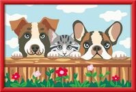 Ravensburger CreArt Hunde und Katze - Malen nach Zahlen ab 11 Jahre | Malset mit