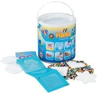 Hama Perlen 7701 Set mit Eimer und ca. 20.000 bunten Midi B&uuml;gelperlen mit
