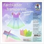 Ursus 3806 55 03 - Faltbl&auml;tter Transparent "Regenbogen Pastell", 50 St&uuml;ck | 115
