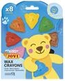 Jovi - Wachsmalstifte L'ours Magique, Schachtel mit 8 Farben | B&auml;rengesicht Form,