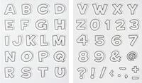 Heyda Stempel-Set &bdquo;Buchstaben & Zahlen 1 wei&szlig;