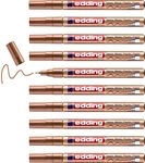 edding 780 Glanzlackmarker - kupfer - 10 Lackmarker - extra-feine Rundspitze 0,8 mm -