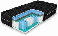MARPUR Premium Kokos Matratze 160x200 Taschenfederkern H3/H4, Schwarz 27cm | 7...