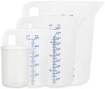 H&uuml;nersdorff Messbecher-SET, 4er Pack,Messbecher Set mit Griff, 2L,1L,500ml,