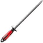 F. DICK Fleischerstahl 30 cm (Griff rot/schwarz, Wetzstahl rund mit 2 K-Griff,