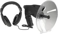 ChiliTec Parabol Richtmikrofon mit Kopfh&ouml;rer Aufnahmefunktion 26cm bis 90m