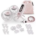Kinderkraft GENTLEFLOW Elektrische Doppelmilchpumpe, 3 Modi, 9 Saugstufen, Einzel-