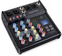 Pronomic B-403 Mini-Mixer mit Bluetooth und USB-Recording - Kompakter 4-Kanal...