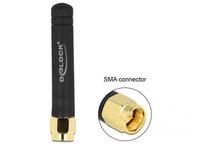 Delock LPWAN 868 MHz Antenne SMA Stecker 1,6 dBi omnidirektional starr schwarz