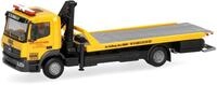 Herpa LKW Modell Mercedes-Benz Atego 13 Plateau-Abschlepp im Ma&szlig;stab 1:87 