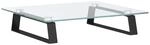 vidaXL Monitorst&auml;nder Schwarz 40x35x8 cm Hartglas und Metall