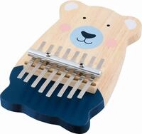 goki 61872 - Kalimba mit B&auml;renmotiv f&uuml;r Kinder, Daumenklavier, Holz und Metall, 8
