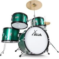XDrum Junior Pro Kinder Schlagzeug Emerald Green Sparkle inkl. Schule |...