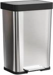 HOMCOM M&uuml;lleimer K&uuml;che 60L mit Soft-Close-Deckel 44 x 36 x 66,5 cm Silber 