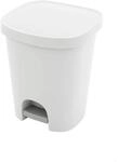 M&uuml;lleimer mit Pedal, 25 l, Kunststoff, Wei&szlig;