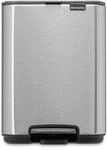 Brabantia Bo Treteimer 4 L (mattstahl), platzsparender Mini M&uuml;lleimer mit