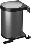 Relaxdays Einbaum&uuml;lleimer, 12 L, Einbau Unterschrank, Schwenkeimer K&uuml;che, HBT: