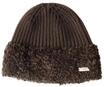 Street One Damen Strick Beanie mit Teddydetails | auburn brown A