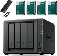 Synology DS925+ NAS-Server-Bundle mit 4 Einsch&uuml;ben (4 GB RAM, vorinstalliert,...