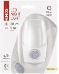 EMOS LED Nachtlicht Steckdose mit Bewegungsmelder und D&auml;mmerungssensor, Design