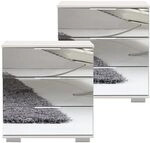 Lomadox LA43-538718 - Schlafzimmer 2er Set Nachttisch Nachtschrank f&uuml;r Boxspringbett