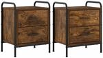 vidaXL Nachttisch 2 STK. R&auml;uchereiche 40 x 30 x 50 cm Holzwerkstoff |...
