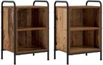 vidaXL Nachttisch 2 STK. Altholz 40 x 30 x 60 cm Holzwerkstoff | Klare Linien...