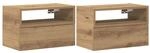 vidaXL Wand-Nachttische 2 STK. Artisan-Eiche 45x26x28,5 cm