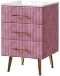 Vicco Nachttisch Velia, Rosa, 41 x 62 cm | mit 3 Schubladen, zur Ablage von