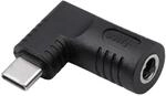 AKYGA Charging Plug for Notebook Power Adapter AK-ND-D06 65W 5.5 x 2.5 mm/USB-C Black