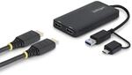 StarTech USB-A und USB-C auf Dual HDMI, 4K 30Hz, 1080p, Mac Windows 