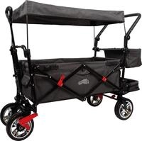 small Foot Faltbarer Bollerwagen mit abnehmbarem Dach, Regenschutz, Feststellbremsen,