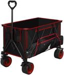 WOLTU Bollerwagen faltbar, XXL Transportwagen klappbar, Schwarz+Rot | 240 L 200 kg