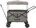 KETTLER Bollerwagen Easy | Faltbar | mit Bremse & Schiebegriff (Grau)