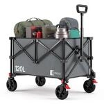 SUNULA Bollerwagen 120 L &ndash; 4-seitig zusammenfaltbarer Handwagen klappbar |...